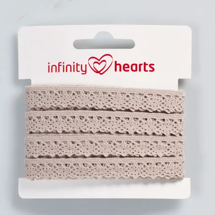 Infinity Hearts Pitsibändi Polyesteri 11mm 3 Hiekka - 5m