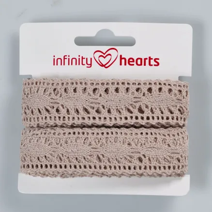 Infinity Hearts Pitsibändi Polyesteri 25mm 3 Hiekka - 5m