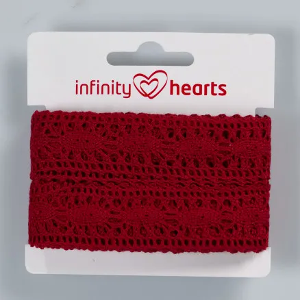 Infinity Hearts pitsinauha polyesteri 25mm 10 viininpunainen - 5m