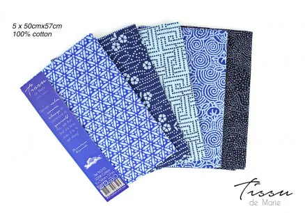 Tissu de Marie Fat Quarter Safiiri 50x57cm - 5 kpl