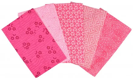Tissu de Marie Fat Quarter Vaaleanpunainen 50x57cm - 5 kpl